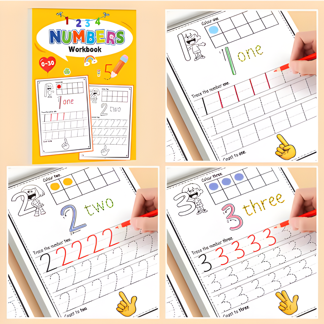 Numbers Tracing Workbook (0–30)