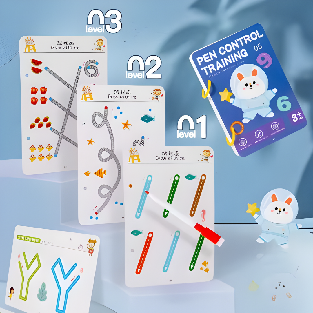 Pen Control Tracing Workbook (Reusable)